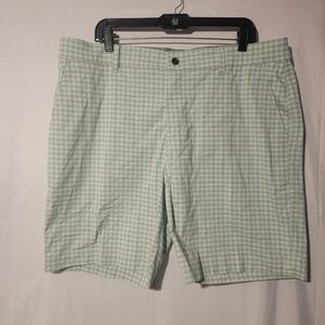 Nike Dri-Fit UV Plaid Chino Golf Shorts Mens 38 DN1959-308 Green